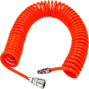 PU弹簧管空压机气泵高压拉伸缩软管螺旋风管吹尘木工气管可带接头