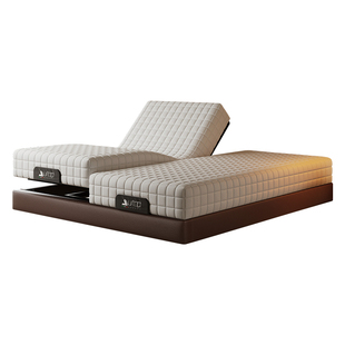 无床头全自动分体式智能床电动床架意式极简夫妻互不干扰双人床