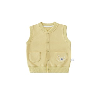 儿童马甲春秋男童外穿毛圈背心坎肩宝宝马夹开衫婴儿春装2026新款