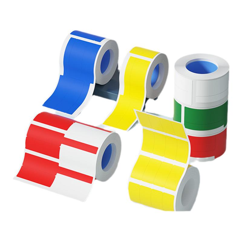 德佟印立方P2/DP27/DP30S线缆标签纸标签机打印纸移动联通电信通信网络机房T/F刀型尾纤网线防撕热敏不干胶贴