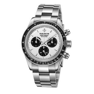 法拉苏蒂自动机械男士手腕表熊猫盘夜光多功能计时机械表