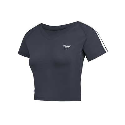 短袖V领修身短款跳舞爵士上衣