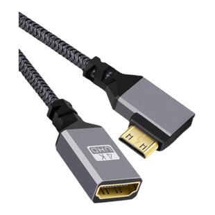 mini microhdmi公转hdmi母弯头高清视频数据转接连接相机平板单反