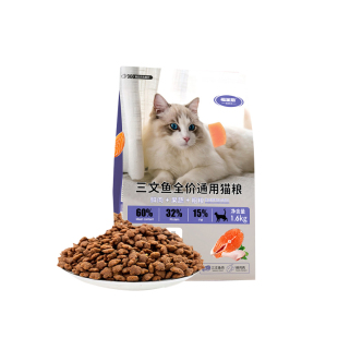 福派斯三文鱼室内猫粮美短英短布偶通用增肥营养挑嘴猫粮1.6kg