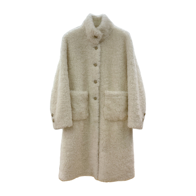 冬季保暖立领长款软糯羊羔毛皮草