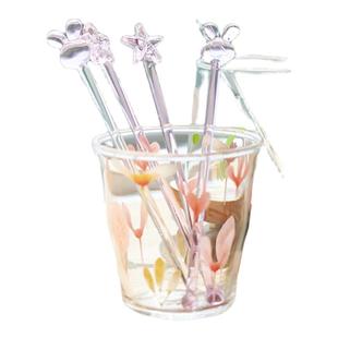 肆月仙女棒咖啡搅拌棒奶粉搅拌棒玻璃饮品奶茶热饮长柄搅拌棒家用