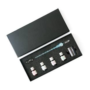 玻璃笔蘸水套装学生水晶钢笔礼盒装手工创意文具墨水小清新沾水笔