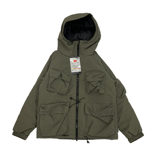 WEDENBORG日系多口袋棉服工装夹克cityboy机能棉衣外套男冬季