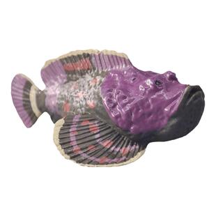 童德石头鱼模型仿真海洋动物玩具老虎鱼褐菖鲉石狗公毒鮋儿童摆件