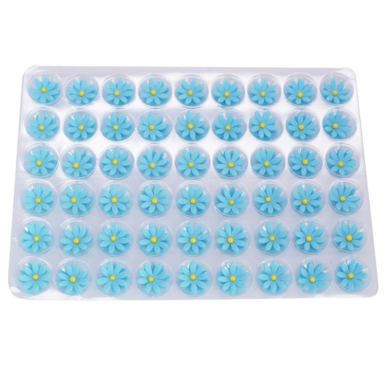 绿色八瓣花小雏菊蕾丝边盒装蛋糕
