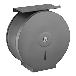 枪灰色不锈钢厕所大卷纸盒酒店卫生间壁挂大盘纸巾盒免打孔厕纸盒