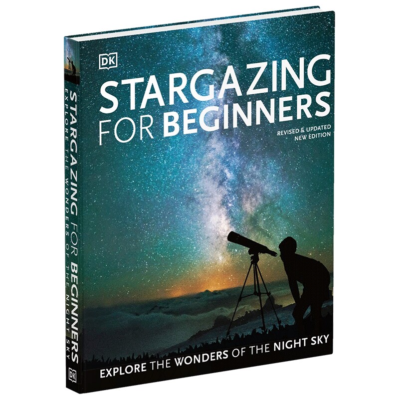 精装 观星入门指南 英文原版 Stargazing for Beginners DK初学者星空百科读物 太空 天空观察 探索星际科学读物 英文版进口书