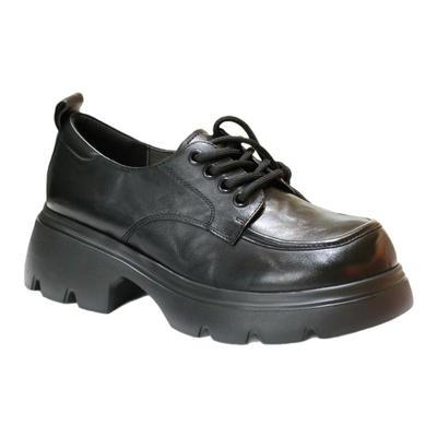 百丽牛津鞋乐福鞋黑色小皮鞋单鞋