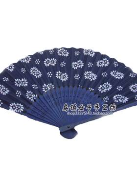 乌镇蓝印花布旅游纪念品工艺折扇