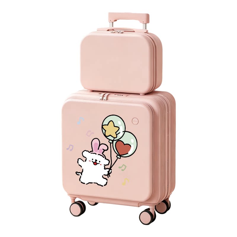 儿童铝框拉杆静音登机密码箱