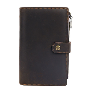 牛皮旅行护照包多功能证件卡包一体护照夹真皮手账日记本硬币钱包