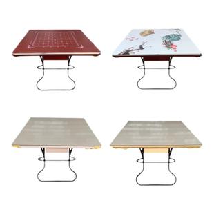 包邮家用实木折叠麻将桌两用餐桌象棋桌娱乐棋牌桌便携手动麻将台