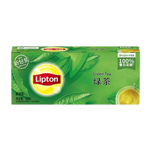 立顿绿茶包25包50g精选黄山绿茶 办公休闲学生袋泡茶包绿茶包邮