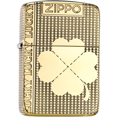 zippo正品打火机满天星-四叶草