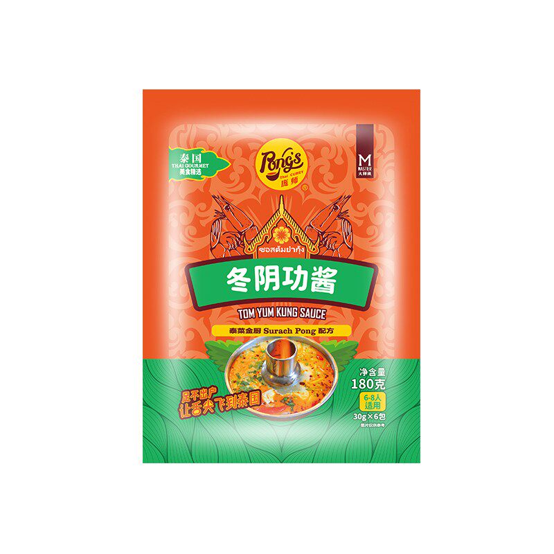 庞师牌冬阴功酱30克X6包泰国酱类调料