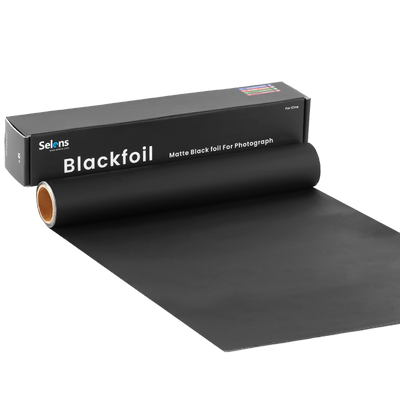 Selens黑色铝箔纸遮光拍照背景纸