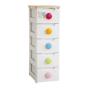 日本爱丽思环保塑料收纳柜彩扣抽屉式宝宝衣柜多层衣物玩具整理柜