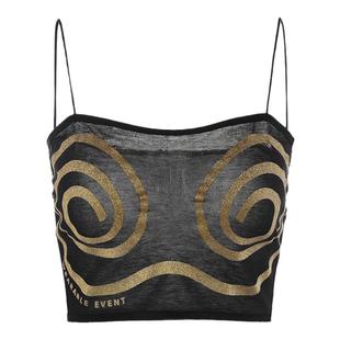 WEARABLE EVENT 图腾印花短背心 Totem print tank top