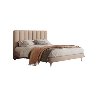 曲美家居意式轻奢真皮床1米8双人床主卧高端大气2025新款 左岸床