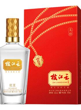 枝江王官方正品红王浓香风味白酒1瓶42度500ml纯粮食口粮白酒固态