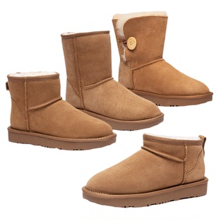 2025新款冬季雪地靴女款羊皮毛一体雪地棉鞋防滑羊毛棉靴女鞋桑坡