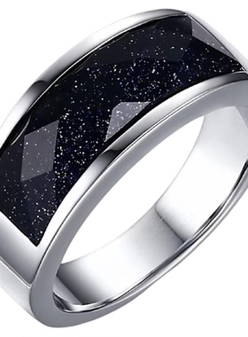 欧美时尚钛钢戒指男款个性简约