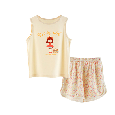 夏季背心短裤套装空调服