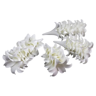 水晶婚礼吊顶装饰仿真百合花头喇叭吊顶婚礼现场舞台布置背景装饰