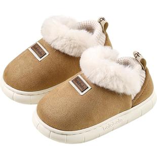 巴拉巴拉宝宝棉拖鞋男童女童鞋子秋冬款儿童包跟保暖家居大童棉鞋