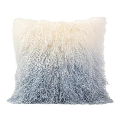 ELINLONYAIN白蓝渐变滩羊毛抱枕