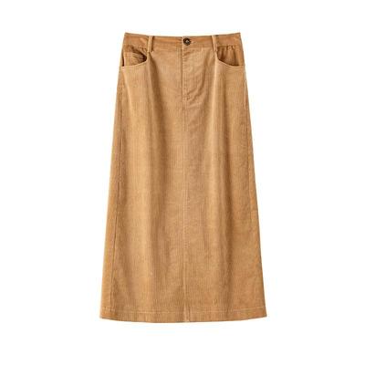 BANANACICI灯芯绒直筒半身裙