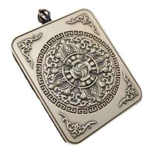 4*5纯铜唐卡嘎乌盒浮雕五爷佛牌噶乌盒随身唐卡壳子平安结缘吊坠