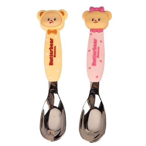 【摩登主妇&黄油小熊】儿童勺子食品级316不锈钢个人专用宝宝餐勺