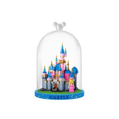 乐一百适用乐高迷你迪士尼城堡展示盒40478/40720透明玻璃罩40708