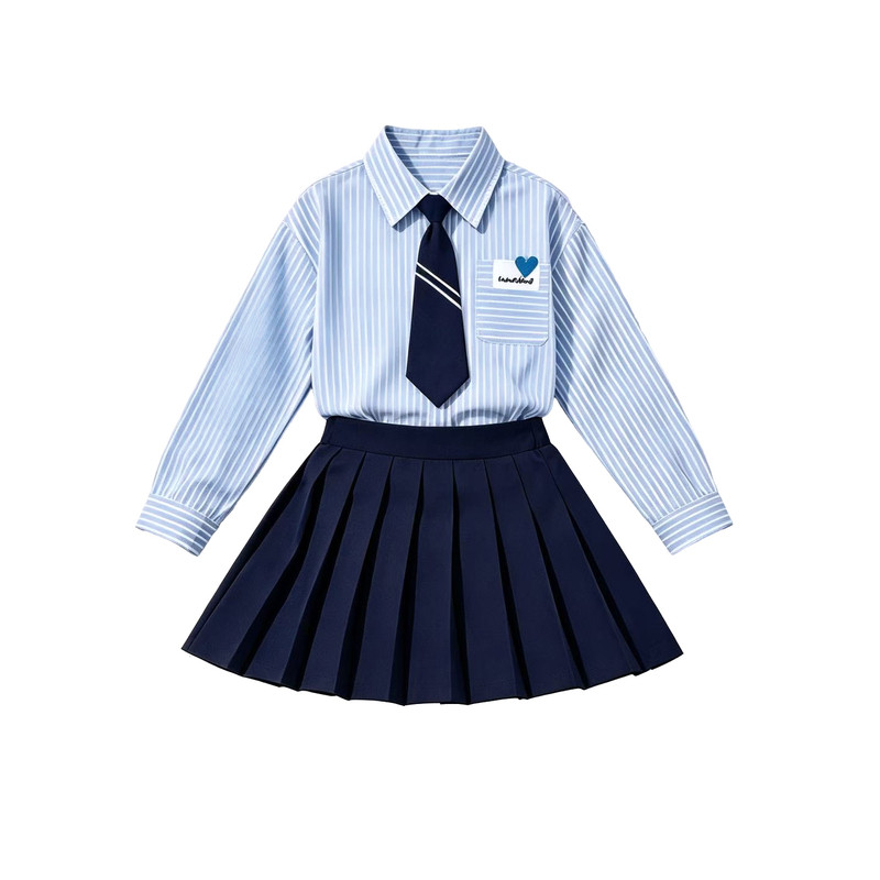 英伦风校服套装中小学生毛衣马甲衬衫三件套秋冬儿童班服幼儿园服