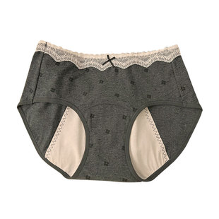 防侧漏生理期女士内裤女2026新款纯棉全棉加长裆中腰月经期三角裤