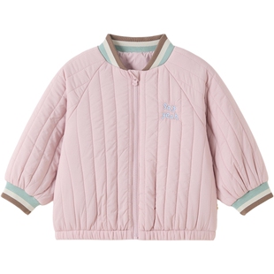 【秀场同款】papa爬爬冬季新品儿童棉服男童女童防泼水外套立领