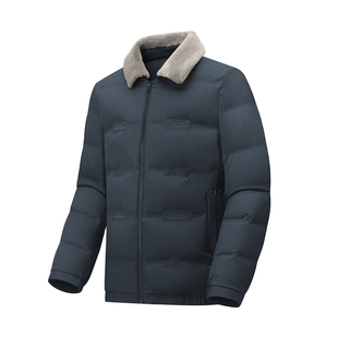 【毛领可拆卸】红豆男装短款羽绒服2025冬季新品肌理感面料厚外套