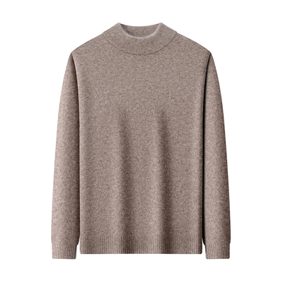 罗蒙半高领加厚纯绵羊毛毛衣