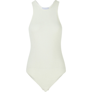 【折扣】HALFBOY 春季女露背刺绣棉质混纺连体紧身衣