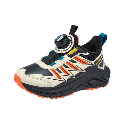 大黄蜂儿童棉鞋2025冬季新款中大童皮面加绒二棉鞋软底男童运动鞋