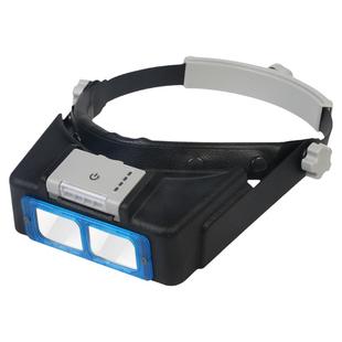 太阳火头戴式高清4组放大镜眼镜式修表带LED灯医用手术老人阅读看手机高倍电子主板维修电路板焊接手工雕刻用