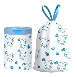 蓝心兔抽绳垃圾袋加厚不脏手一拉即收卡通可爱家用手提式塑料袋