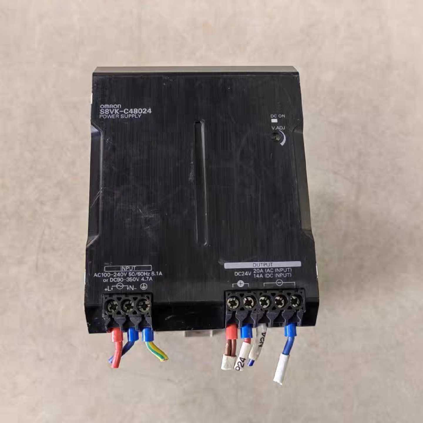 欧姆龙开关导轨电源S8VK-C48024 DC24V 20A