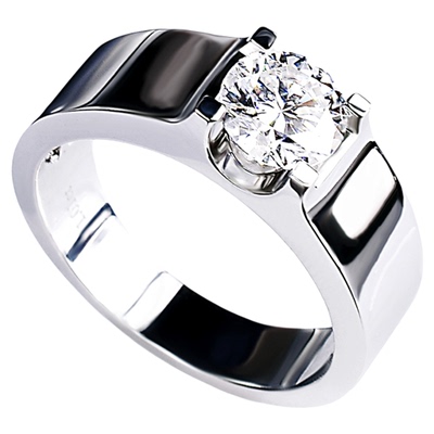 IGI培育钻石戒指18K金时尚男婚戒